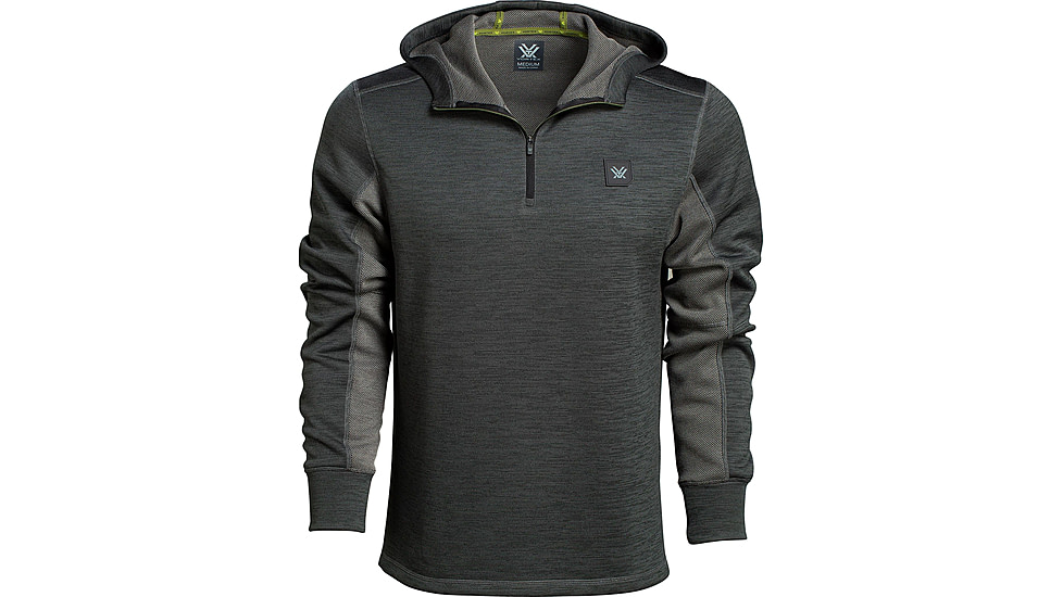 Vortex Frontier Limits 1/4 Zip Hoodie Pullover - Mens, Grey Heather, Large, 220-17-GHTL