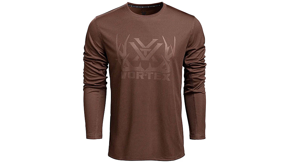 Vortex Full Tine LS Performance Grid Shirt - Mens, Morel, XL, 222-61-MORXL