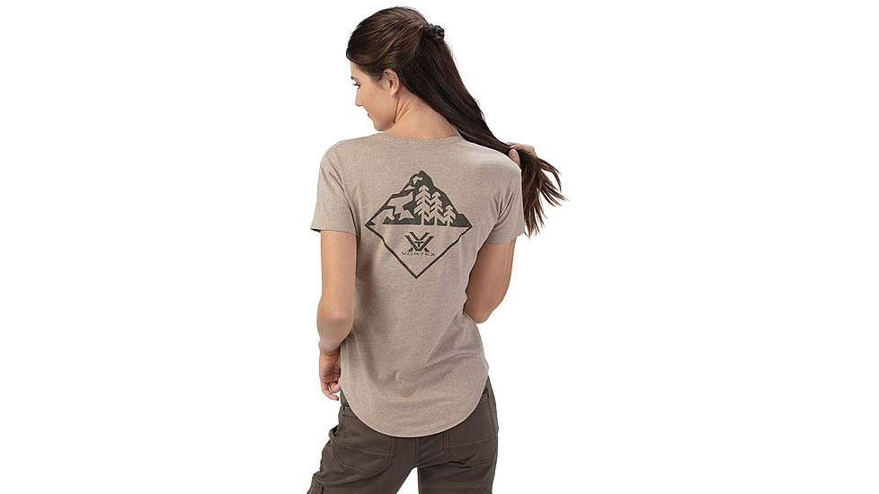 Vortex MTN Diamond SS Tee - Womens, Extra Large, Oatmeal, 123-01-OATXL