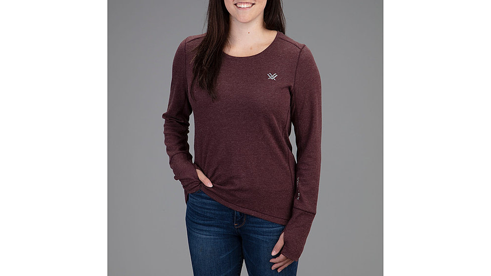 Vortex Point To Point Long Sleeve Shirt - Womens, Rich Mahogany, Exrta Small, 220-27-RMAXS