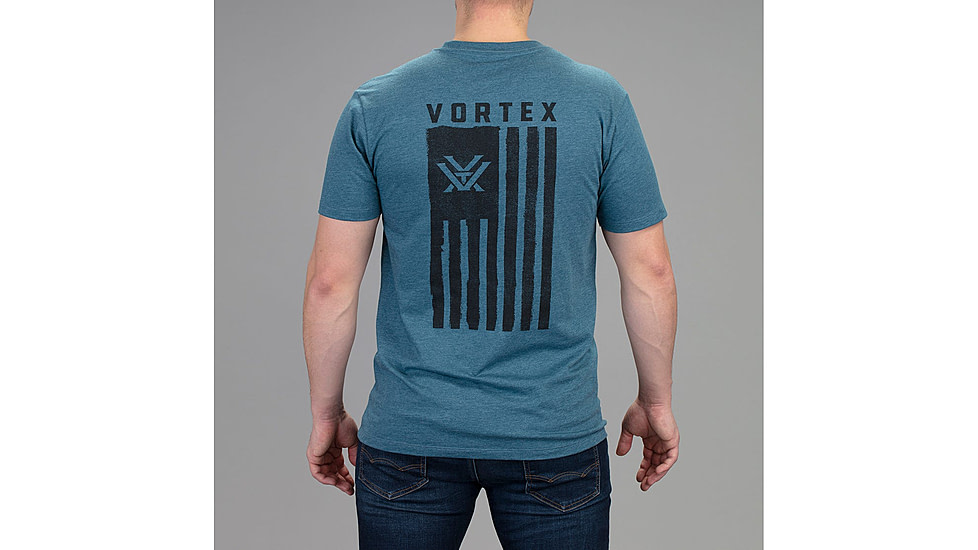 Vortex Salute Short Sleeve T-Shirt - Mens, Blue, 2XL, 121-14-SBH2X