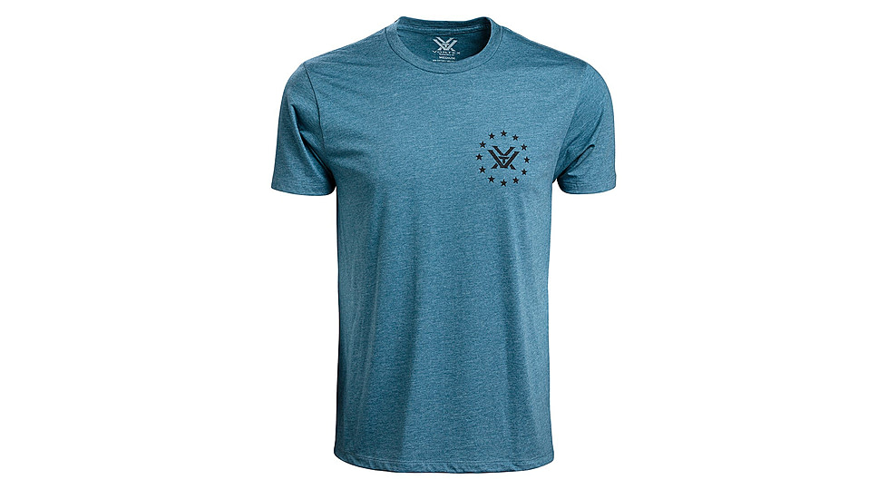 Vortex Salute Short Sleeve T-Shirts - Men's, Steel Blue Heather, 4X, 121-14-SBH4X