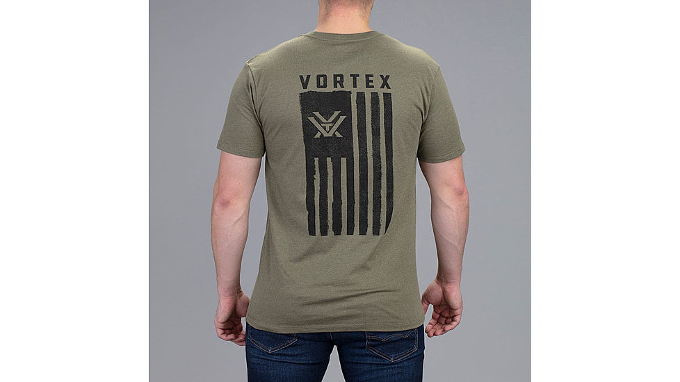 Vortex Salute Short Sleeve T-Shirt - Mens, Green, Extra Large, 121-14-MIHXL