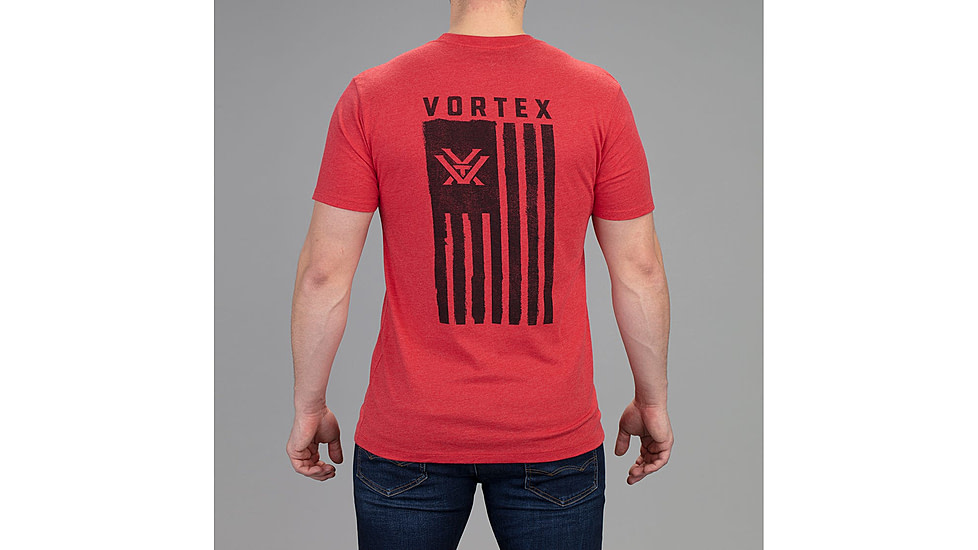 Vortex Salute Short Sleeve T-Shirt - Mens, Red, Medium, 121-14-REHM