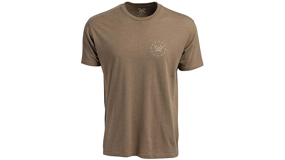 Vortex Salute Short Sleeve T-Shirts - Mens, Coyote Heather, M, 121-14-CHEM