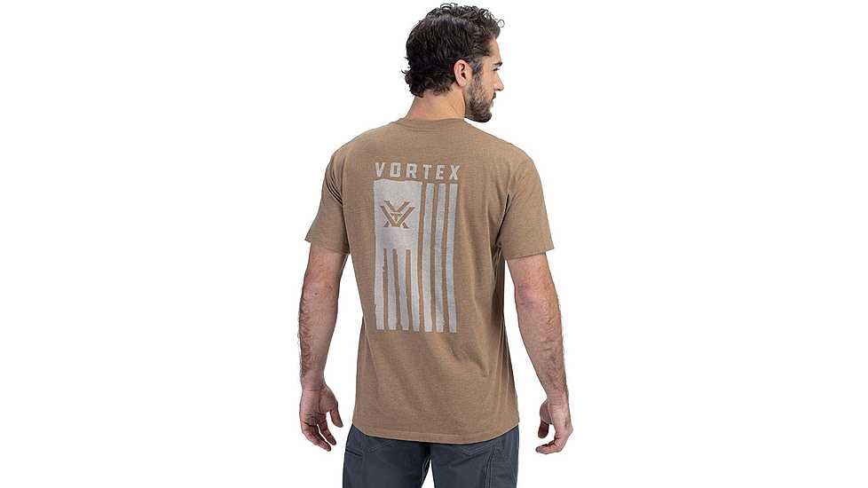 Vortex Salute Short Sleeve T-Shirts - Mens, Coyote Heather, M, 121-14-CHEM