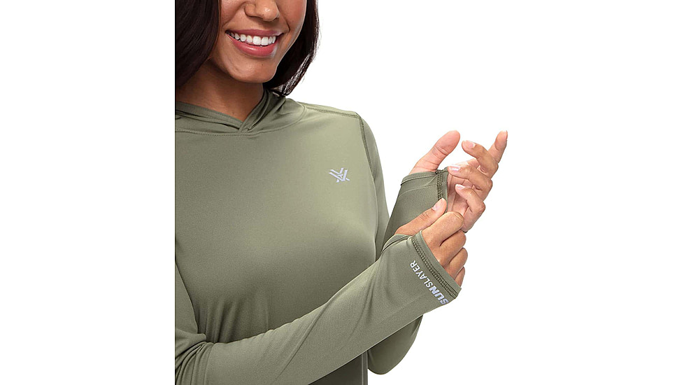 Vortex Sun Slayer LS Hoodie - Womens, Lichen, M, 121-30-LICM