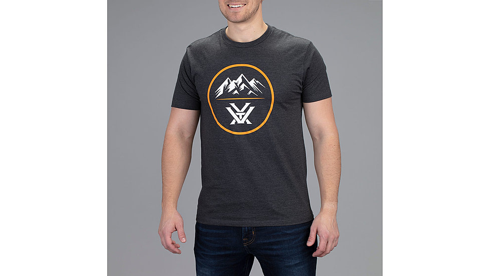 Vortex Three Peaks Short Sleeve T-Shirt - Mens, Charcoal Grey, Extra Large, 121-10-CHHXL
