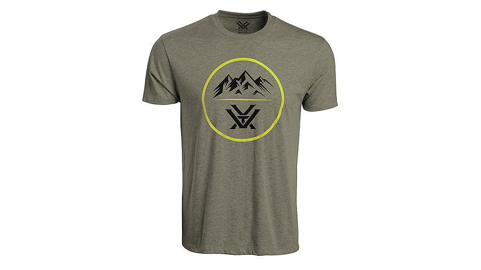 Vortex Three Peaks Short Sleeve T-Shirts - Men's, Military Heather, S, 121-10-MIHS