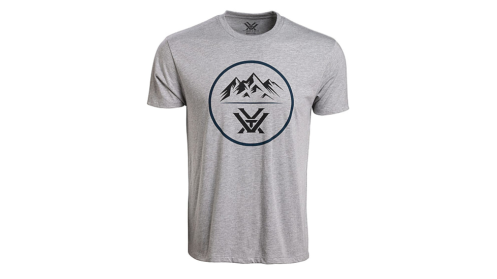Vortex Three Peaks Short Sleeve T-Shirts - Men's, Grey Heather, S, 121-10-GHTS