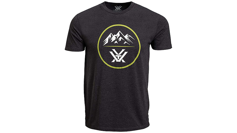 Vortex Three Peaks Short Sleeve T-Shirts - Mens, Black, S, 121-10-BLKS