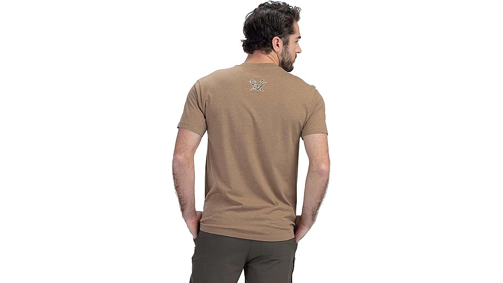 Vortex Three Peaks Short Sleeve T-Shirts - Mens, Coyote Heather, S, 121-10-CHES