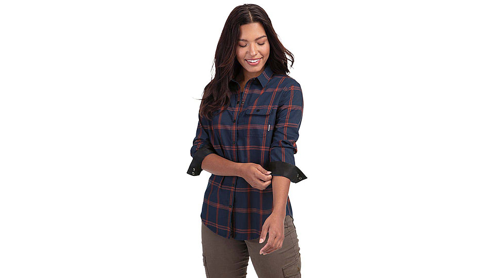 Vortex Trail Call Tech LS Flannel - Womens, Black Iris, XS, 221-40-BLIXS