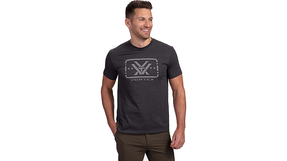 Vortex Trigger Press SS T-Shirt - Mens, Charcoal Heather, M, 122-01-CHHM