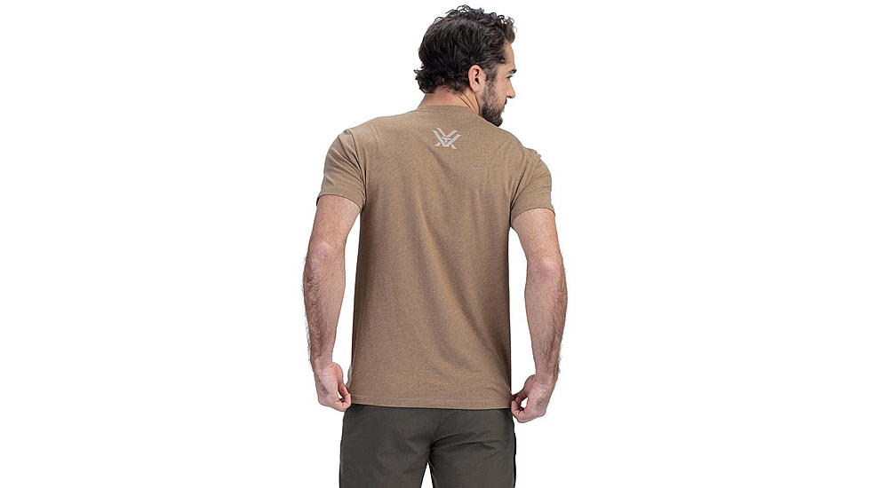 Vortex Trigger Press SS T-Shirt - Mens, Small, Coyote Heather, 122-01-CHES