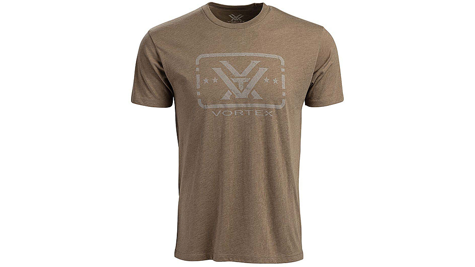 Vortex Trigger Press SS T-Shirt - Mens, Small, Coyote Heather, 122-01-CHES