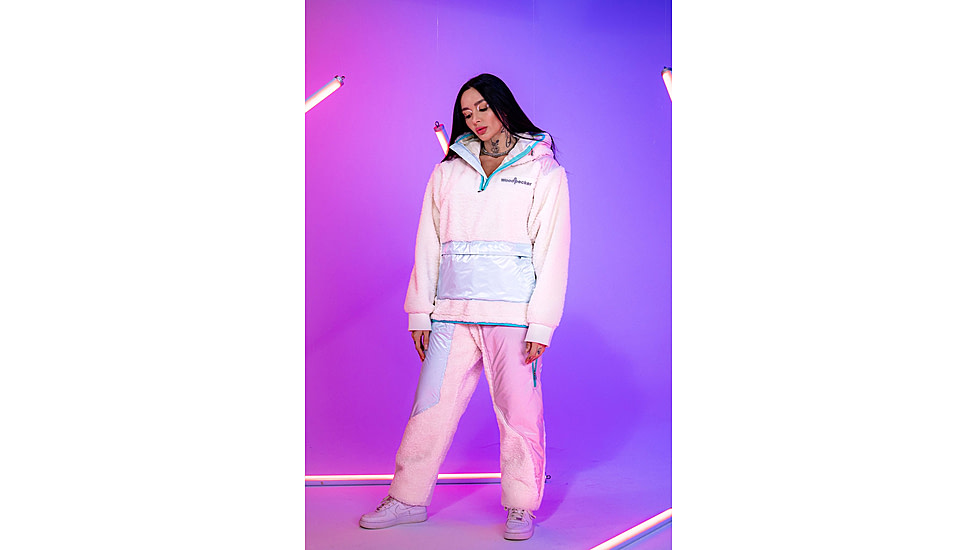 Woodpecker Teddy Fleece Hoodie, Cream, S, WPU002A-CRE-S