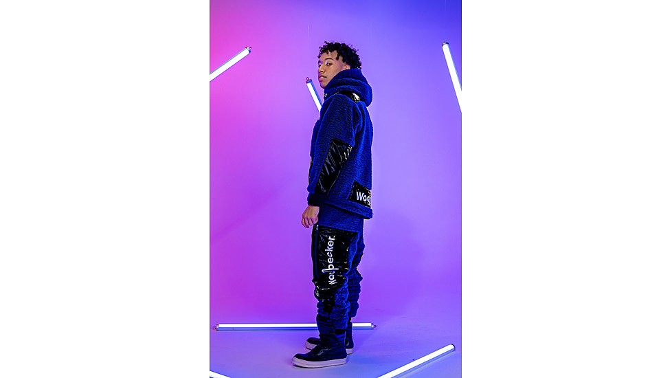 Woodpecker Teddy Fleece Hoodie, Navy, S, WPU002A-NAV-S