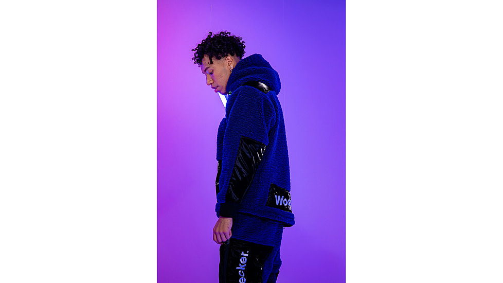 Woodpecker Teddy Fleece Hoodie, Navy, S, WPU002A-NAV-S