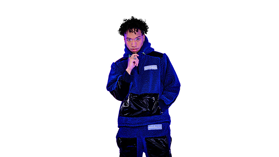 Woodpecker Teddy Fleece Hoodie, Navy, Small, WPU002A-NAV-S