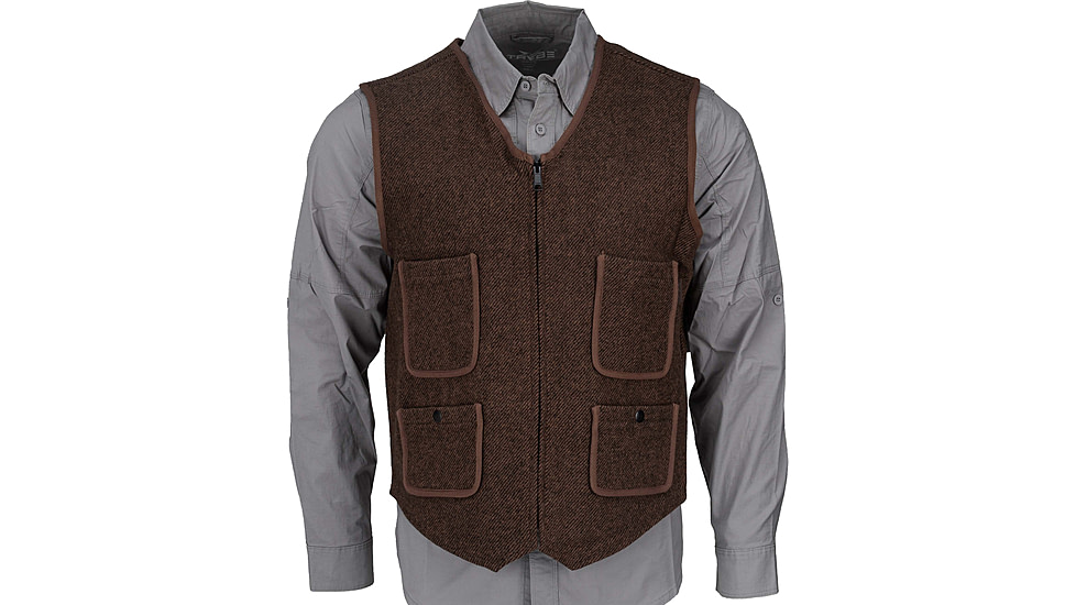 Woolrich Utility 12 Full Zip Vest, Brown, M, 24188-B-M