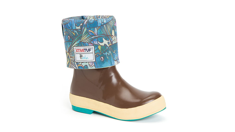Xtratuf Fishe Wear 15 in Legacy Boot - Womens, Brown/Totally Tarpon, 11, XWL-9TAR-BRN-110
