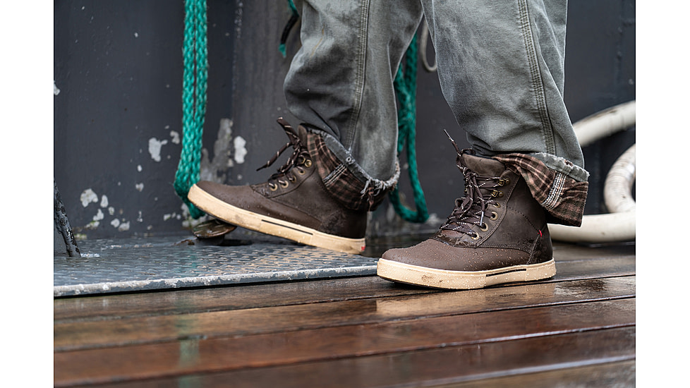 Xtratuf Leather Ankle Deck Boot Lace Shoe - Mens, Chocolate, 8.5, LAL-900-BRN-085