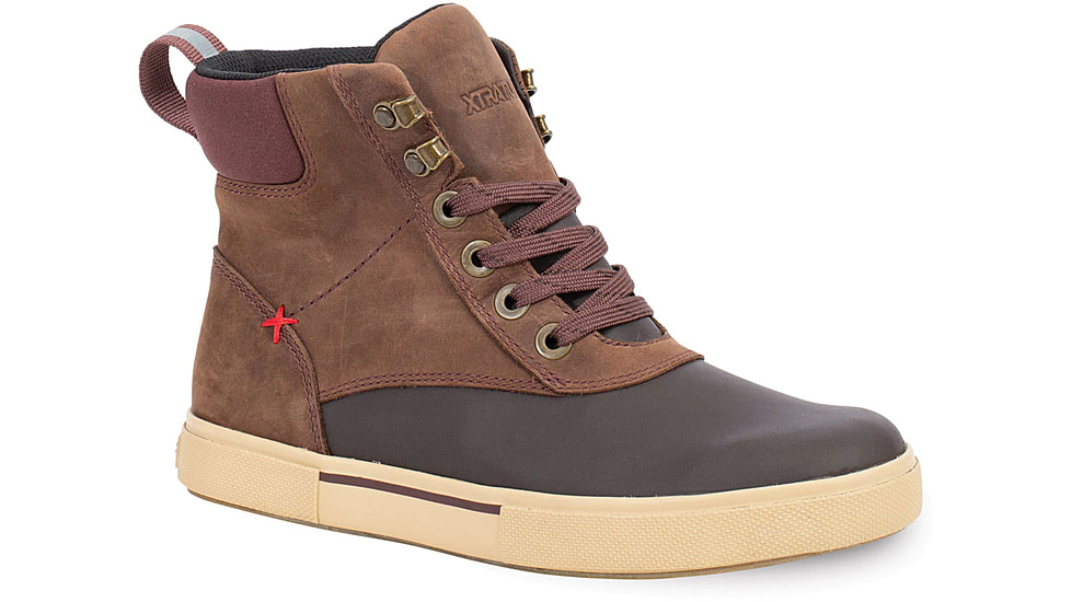Xtratuf Leather Ankle Deck Boot Lace Shoe - Women's, Brunette/Rum Raisin, 7, LALW-900-BRN-070