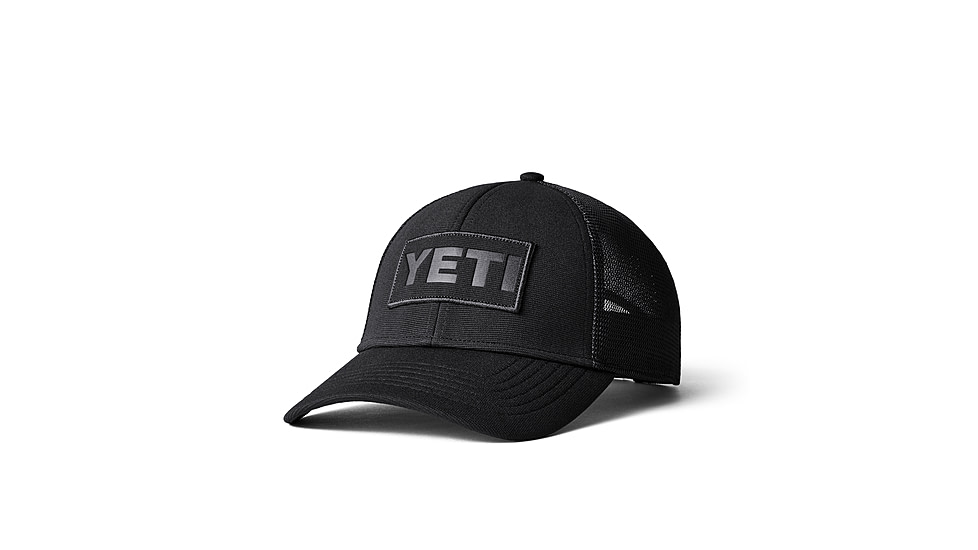 Yeti Core Patch Trucker Hat Black on Black, Black, One Size, 21023005558