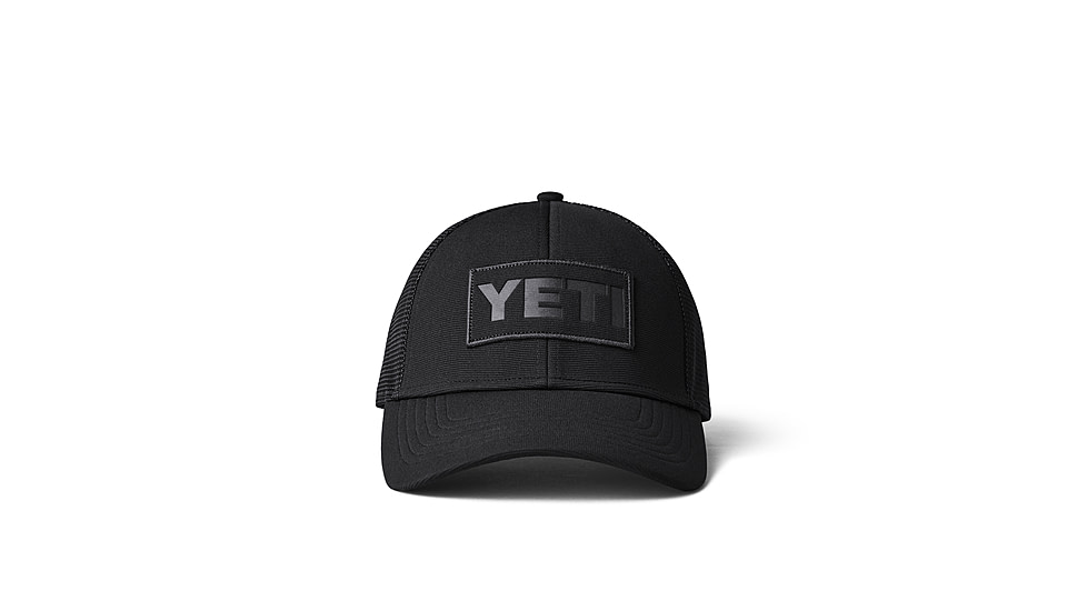 Yeti Core Patch Trucker Hat Black on Black, Black, One Size, 21023005558