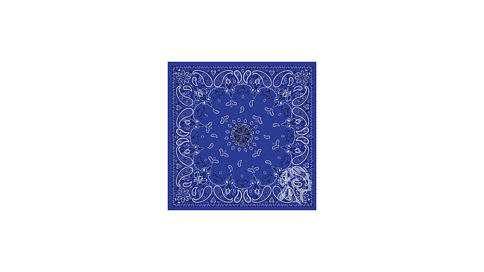 Zan Headgear Bandanna, Cotton, Navy Paisley B002