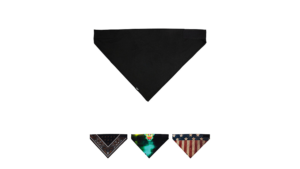 Zan Headgear Bandanna, Black, Black/Orange, Electric Skull, Patriot