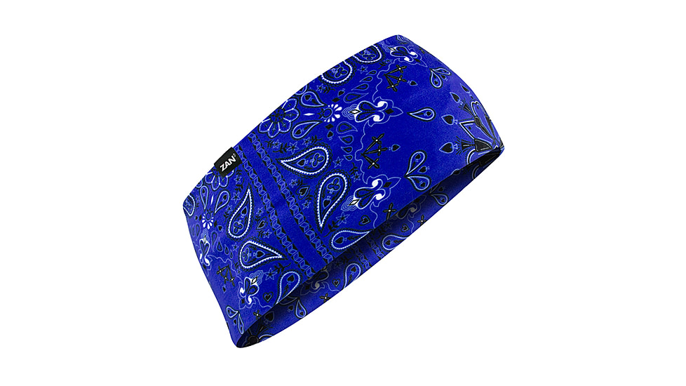 Zan Headgear SportFlex Headband, One Size, Navy Paisley, HBL111