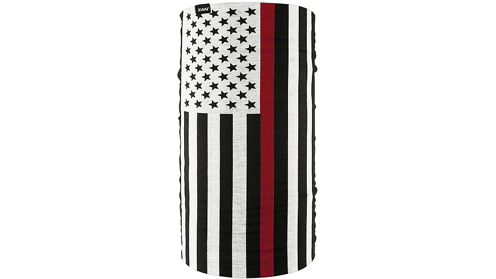 Zan Headgear Fleece Lined Motley Tube, Thin Red Line, Fleece, TF603