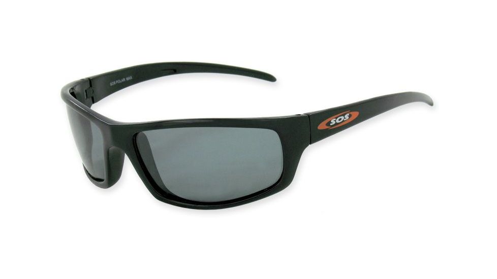 Sos Polar Max / Hammerhead Sunglasses, Frame - Shiny Black, Lens - Tac Polarized Smoke 1.0mm