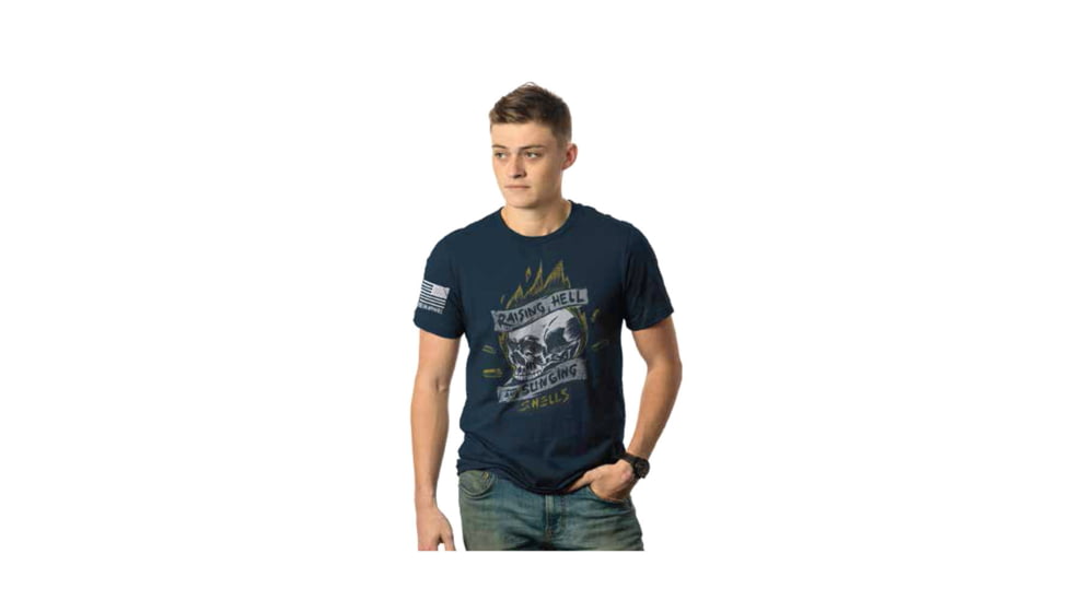 Nine Line RAISING HELL AND SLING SHELLS T-SHIRT - MIDNIGHT NAVY, SMALL 8D301E9C, NLARHSSTSMIDNIGHTNAVYS