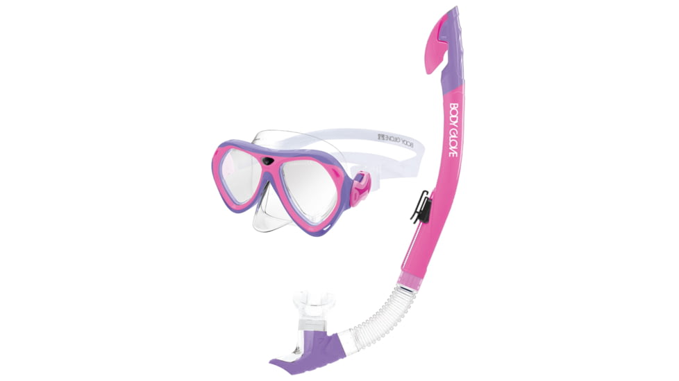 Body Glove Aruba Womens Mask / Snorkel Combo - Pink/Purple A0247DB8, M, Pink/Purple, 17043CMB-PNKPUR-M