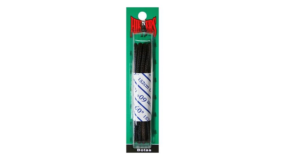 10 seconds Hiker Round Laces, 60in Blk, Black, 10S-51602