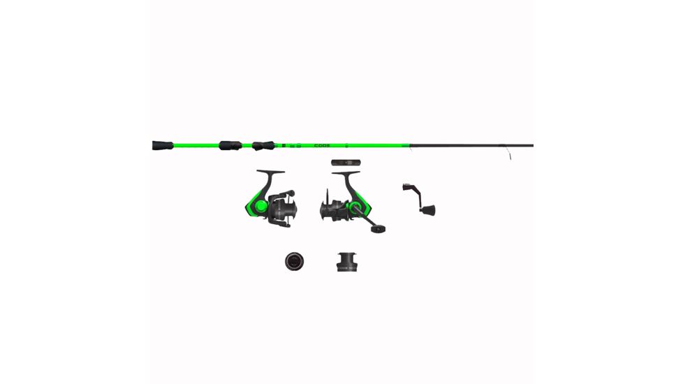 Rapala Code MH Spinning Combo, 2000 Size, Reel, 2 PC, Neon, 6ft7in, CNC67MH-2