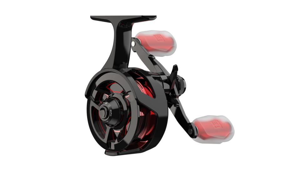 13 Fishing Descent Aluminum Inline Ice Reel, Star Drag 5BB, 2.7:1, LH Retrieve, Alum Spool, 210yd/#4, Instant Anti-Reverse, Box, D2AL-2.7-LH