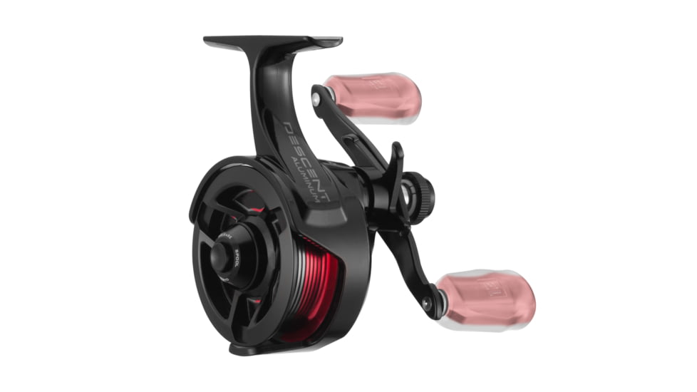 13 Fishing Descent Aluminum Inline Ice Reel, Star Drag 5BB, 2.7:1, RH Retrieve, Alum Spool, 210yd/#4, Instant Anti-Reverse, Box, D2AL-2.7-RH