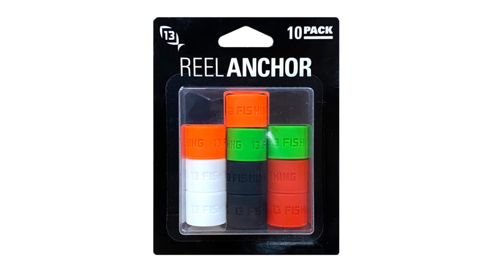 13 Fishing Ice Reel Anchor Wrap Bands, Assorted colors 10pk 2 of each color, RAR-MultiPK