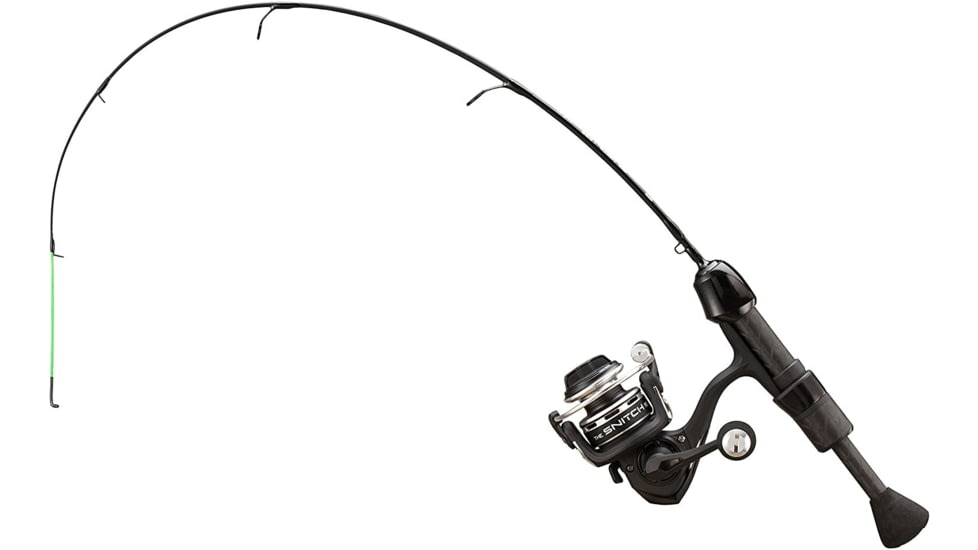 13 Fishing The Snitch Pro Ice Combo 23", Spin 7BB, Solid Graphite Blank, Hi-Vis Flex-Core Quick Action Tip, SNPC-23