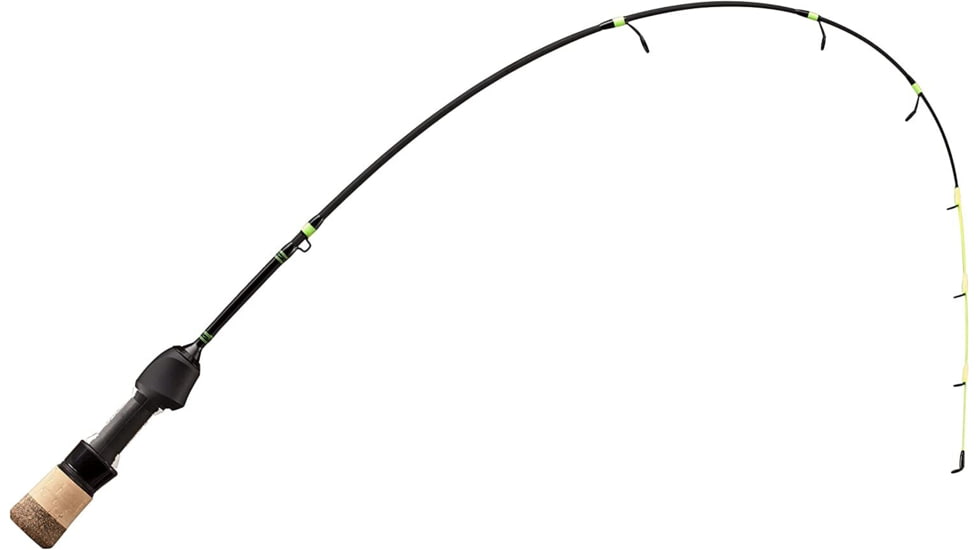 13 Fishing Tickle Stick Ice Rod, 23", UL, PC2 Flat Tip Blank, Hi-Vis Tip, 1/64-1/16oz., Evolve Reel Seat, Alps Thin Wire Guides, TS3-23UL
