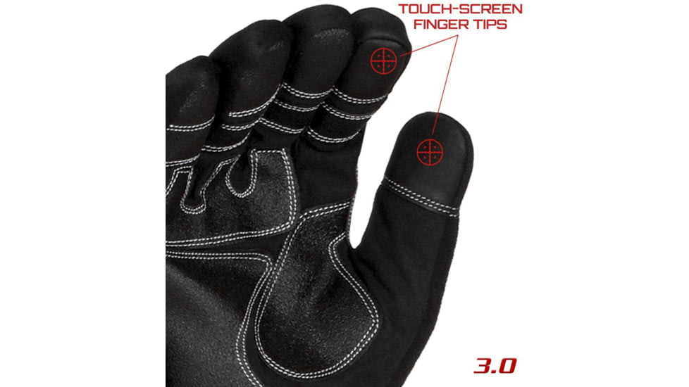 221B Tactical Equinoxx Gloves 3.0, Thermal, Water &amp; Wind Resistant, Black, Medium, EQXG3-M-BLK