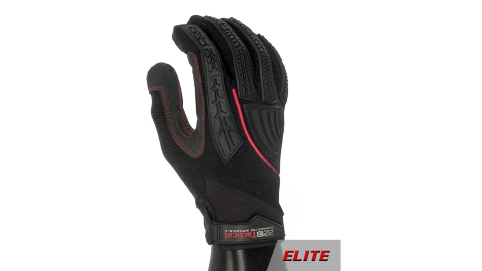 221B Tactical Guardian Gloves HDX ELITE, Level 5 Cut Resistant &amp; Fluid Resistant, Red, Medium, GG-HDX-ELT-M-RED