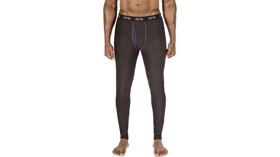 221B Tactical Maxx-Dri Silver Elite Long Underwear - Men's, Small, Black/Blue, MDSELU-S-BLK/BLU