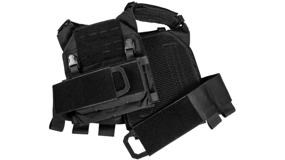 221B Tactical QRF Low Visibility Minimalist Plate Carrier, Black, One Size, QRFPC-BLK