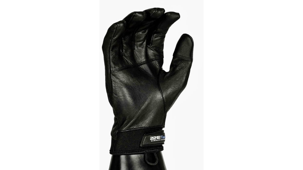 221B Tactical Stealth Gloves, Leather Police Search Glove, Black, 2XL, STLG-XXL-BLK