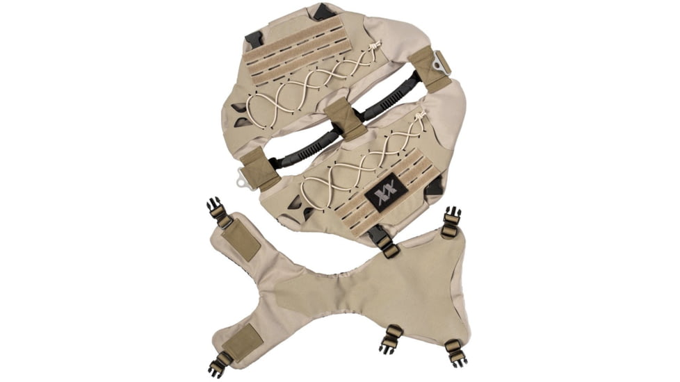 221B Tactical Titan Vest - K-9 Harness w/ Level IIIA K-9 Body Armor, Desert Tan, TTNV-WA-DTT